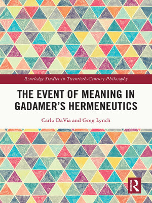 cover image of The Event of Meaning in Gadamer's Hermeneutics
